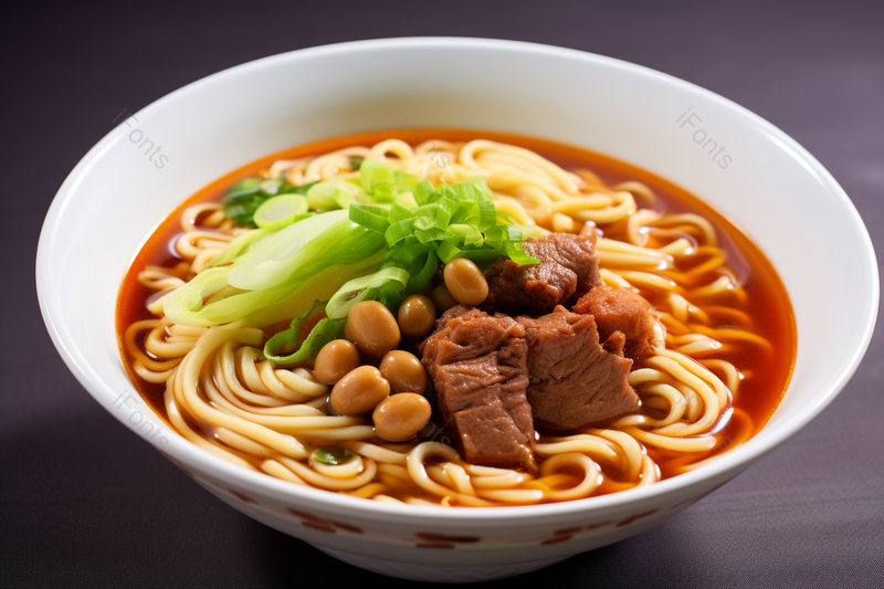 青菜牛肉粗面黄豆微辣美食,高清,摄影图,摄影图片,图片大全,摄影图免费下载